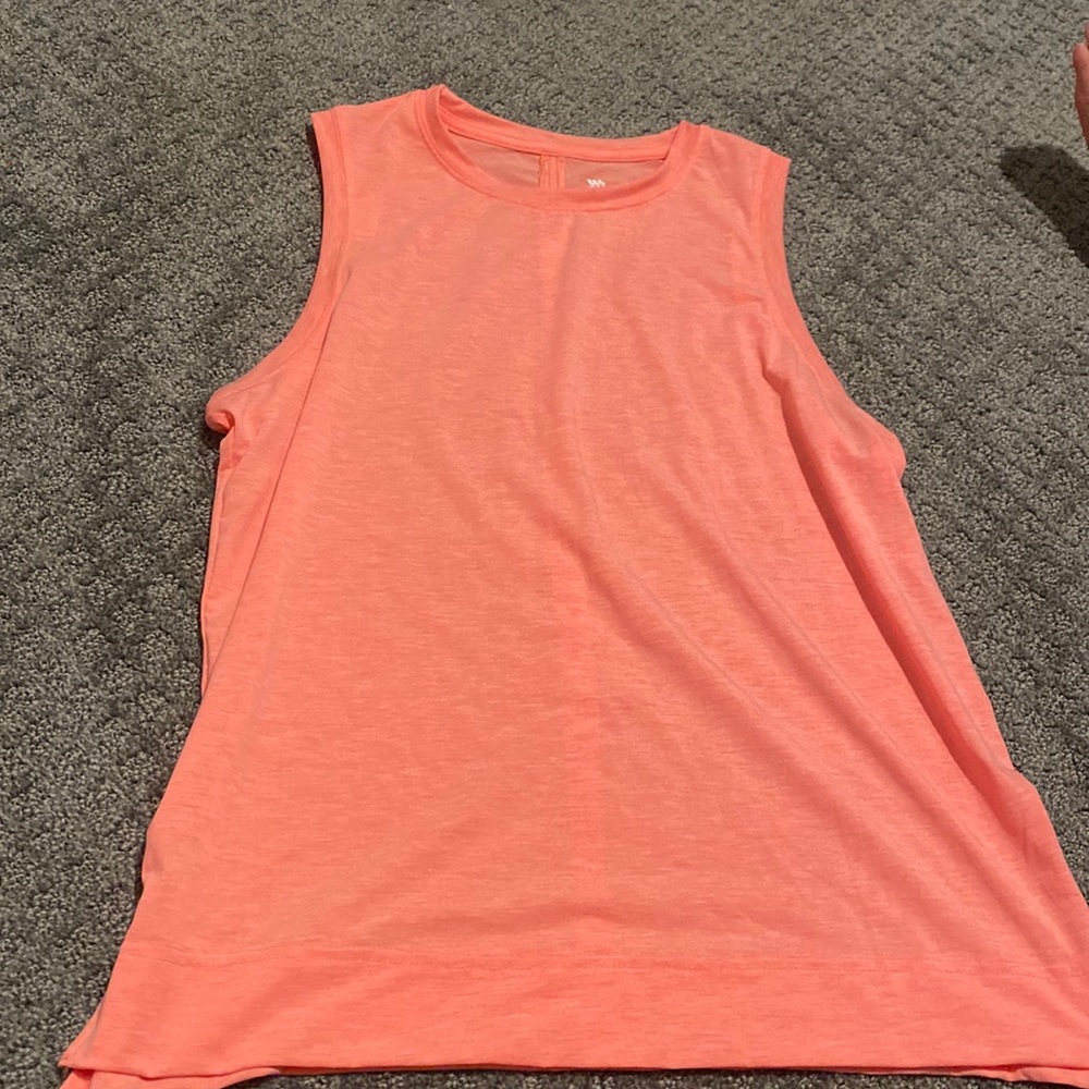 coral athletic tank top